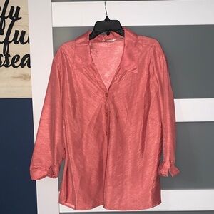Selene Sport Shimmering Coral Blouse